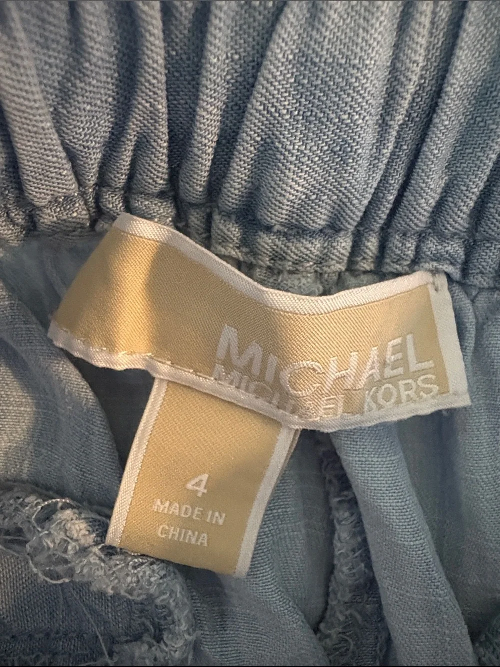 Michael Kors Light Blue Drawstring Jogger Pants